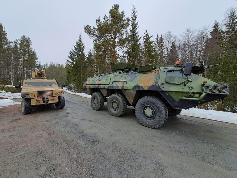Armoured vehicles during the second campaign — Kongsberg, Norway (March 2025)