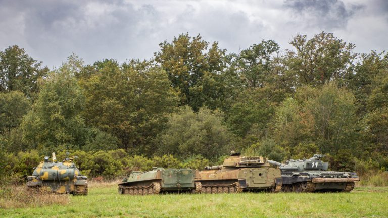 Line-up of armoured vehicles and tanks — Fontevraud, France (September 2024)