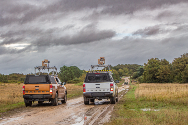 Optronic sensor vehicles on the field — Fontevraud, France (September 2024)